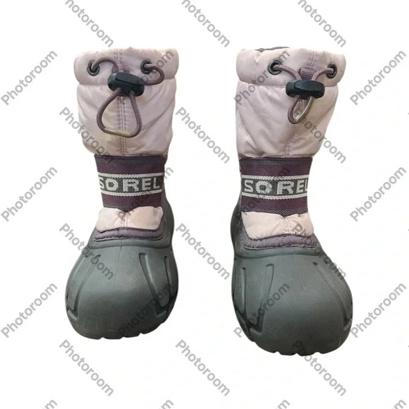 SOREL Youth Size 11 Snow Boots Waterproof Insulated Pink Purple Winter - Picture 2 of 6